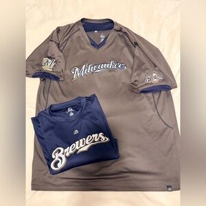 Milwaukee Brewers MLB Baseball Jersey Shirts  Gray Blue 3XT Big Tall Bundle